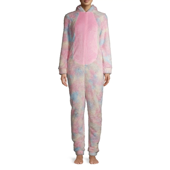 Multicolor Fleece Onesie Pajamas - Picture 1 of 4